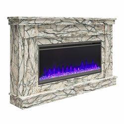 P156 $320   64" Electric Fireplace, Onyx Marble  Brand Novogratz Power Source Corded Electric Product Dimensions 10.9"D x 64"W x 37.76"H Material Engi