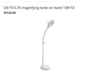Magnifying LED Floor Lamp with Stand Flexible Adjustable Cold Light for Reading Beauty, Bright Magnifier Light Floor Lamp