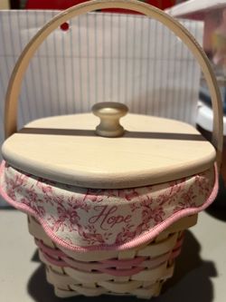 Vintage 2001 Longaberger Basket “Horizon of Hope American Cancer Society”#85