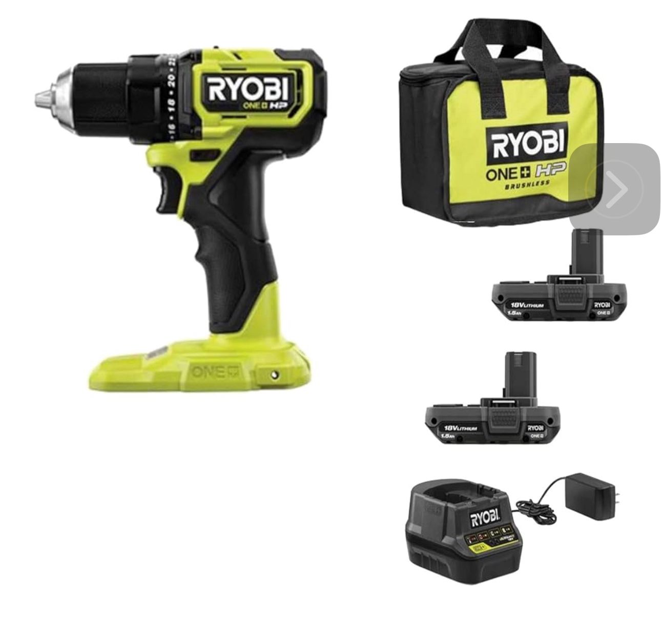 RYOBI ONE+ HP 18V Brushless Cordless Compact 1/2 Drill/Driver