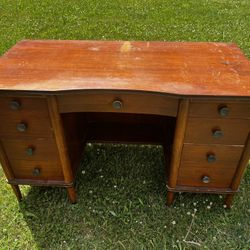 Vintage Solid Wooden Desk and chair