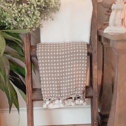 Dark Espresso Farmhouse Blanket Ladder