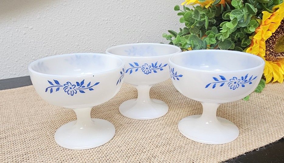 Vintage Platonite Hazel Atlas 3 Sherbet Cups