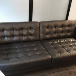 Beautiful Espresso Leather Couch 