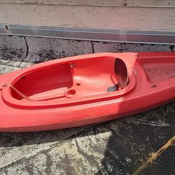 Kayak And Canoe Wth Paddle