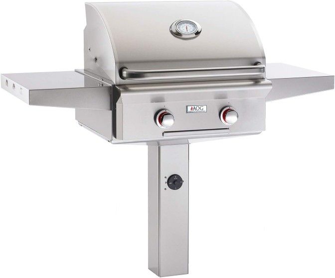 AOG American Outdoor Grill 24NGT 00SP T Series 24 inch Natural Gas Grill On in Ground Post