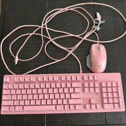 Razer Mechanical Keyboard & Mouse - Pink
