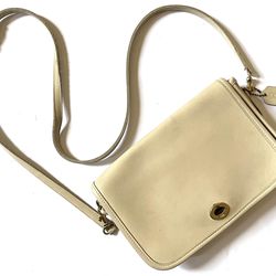 Beige Coach Shoulder Bag