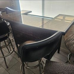 Home Bar Set w/ 5 Bar Stools