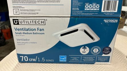 Utilitech Bathroom Ventilation Fan 70 CFM / 1.5 Sones - BRAND NEW IN BOX