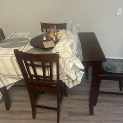 Four Seater Kitchen Table With Extender And Spin Center 