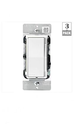 3x Leviton Decora Rocker Dimmers w Slide Bar 600-Watt Single-Pole/3-Way ...