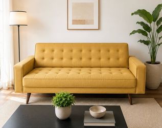 Tufted Convertible Futon Sofa Bed (Pickup July 30-August 3)
