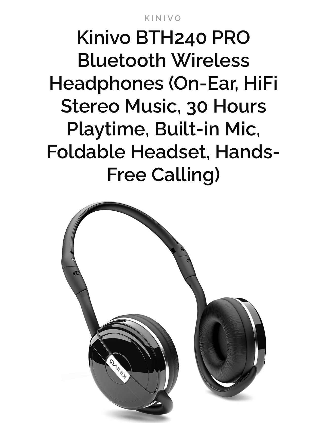 Kinivo wireless Bluetooth headphone, Excellent Quality Factory Sealed 🎁