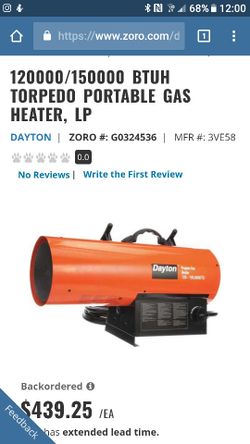 Portable gas heater
