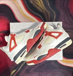 NEW NIKE AIR JORDAN 4 RETRO "BRICK AFTER BRICK" W/ORG BOX AND RECEIPT MEN'S SIZE 9.5 $300
