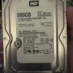 Western Digital 500 GB Hard Drive 3.5 inch