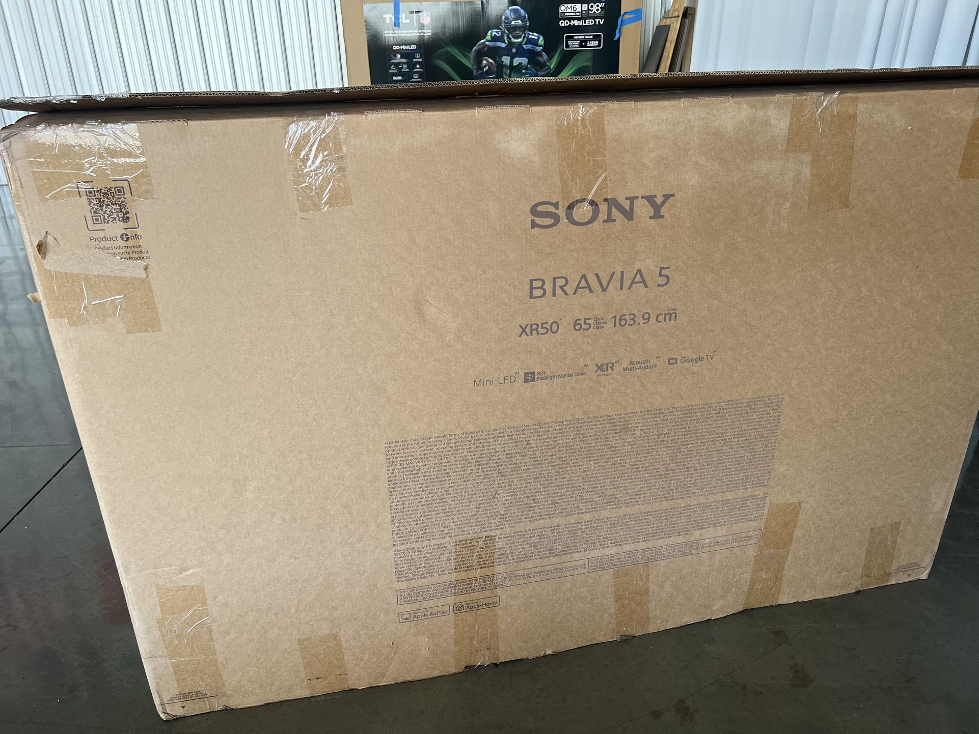 Sony 65-inch Bravia 5 Qled Mini LED K-65XR50 Google TV 