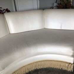 Two piece white sectional sofa $249  