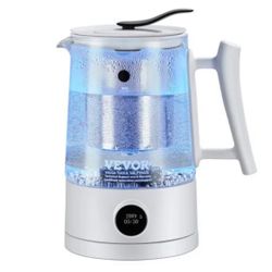 VEVOR Hydrogen Water Pitcher Generator, 1.5 L / 52.8 oz Large Capacity Hydrogen Generator Water Kettle, SPE and PEM Technology, Hydrogen Rich Water Io