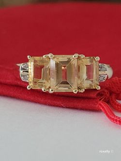 10K Yellow Gold Tourmalines and Diamonds Cocktail Ring Size 9.5 Solid Gold/ Anillo de Oro con Turmalinas y Diamantes! 👌🎁Post Tags: 10k 14k