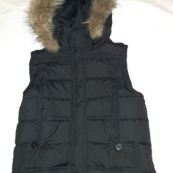 Polar Edge Black Puffer Jacket Vest Girls Size L 12/14
