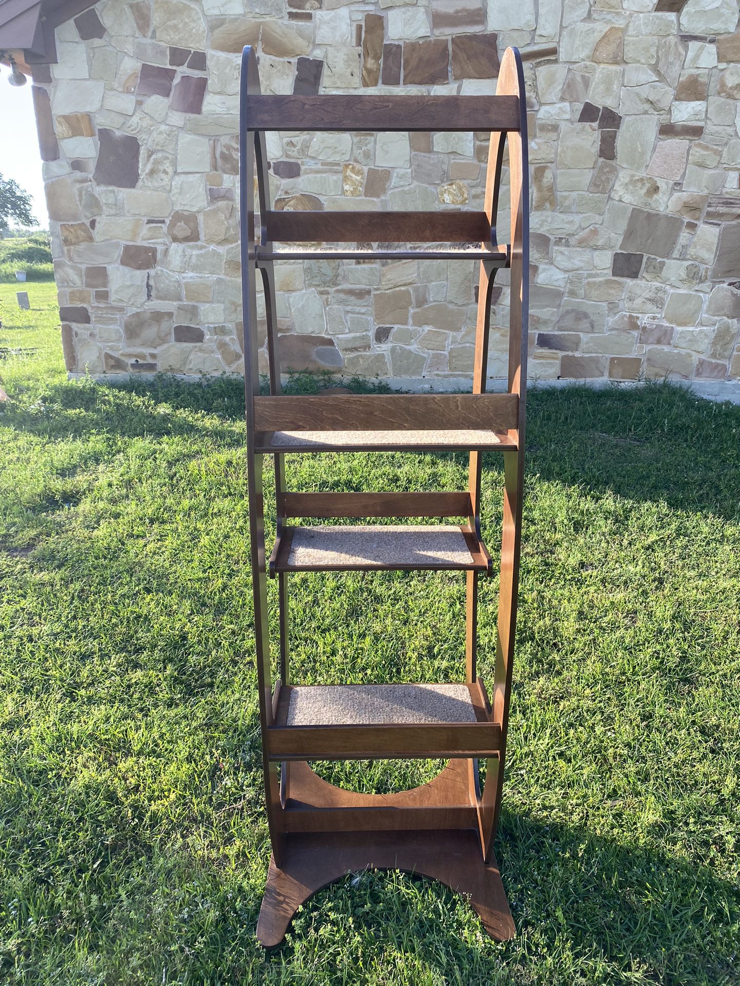 MCM Wood Cat Tower/Plant Stand-FIRM