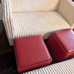 PLUSH 2pc Couch Set W/ Chaise SOFT Fur 