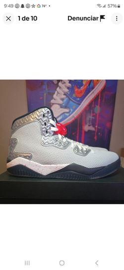 Nike Air Jordan Spike Forty PE White Black Grey Red 807541-101 Retro Sz 11