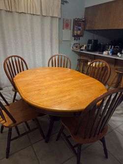 Dining table and chairs