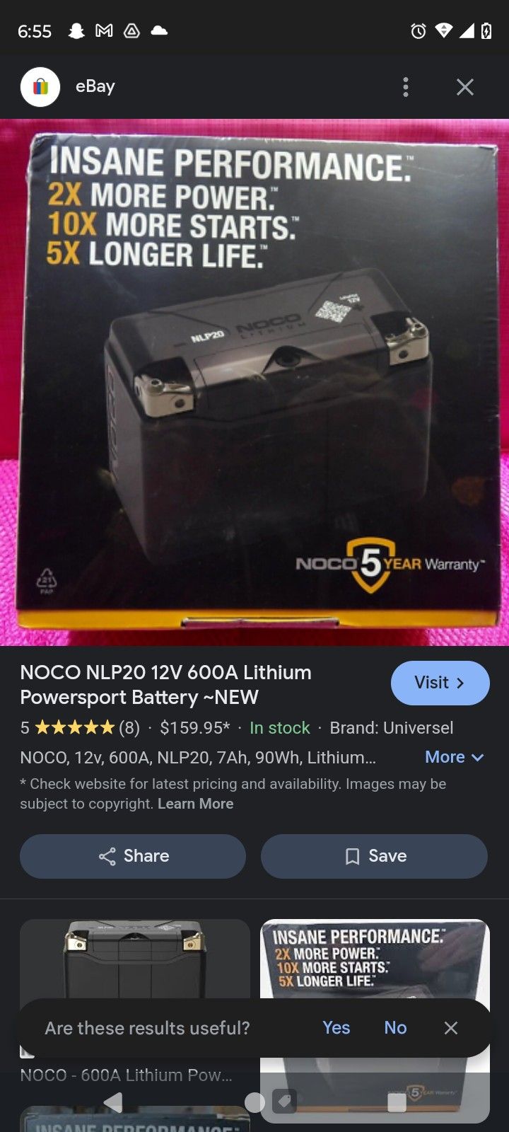 Noco Lithium Battery 12 V Not A Car Battery For A Scooter ATV