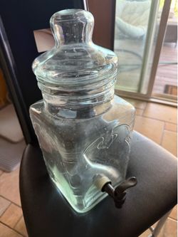 Glass lemonade jar