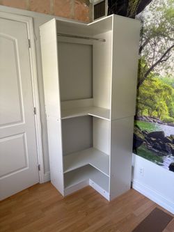 IKEA shelves and closet