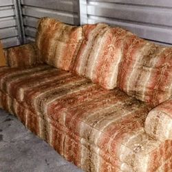 Orange and Tan Couch