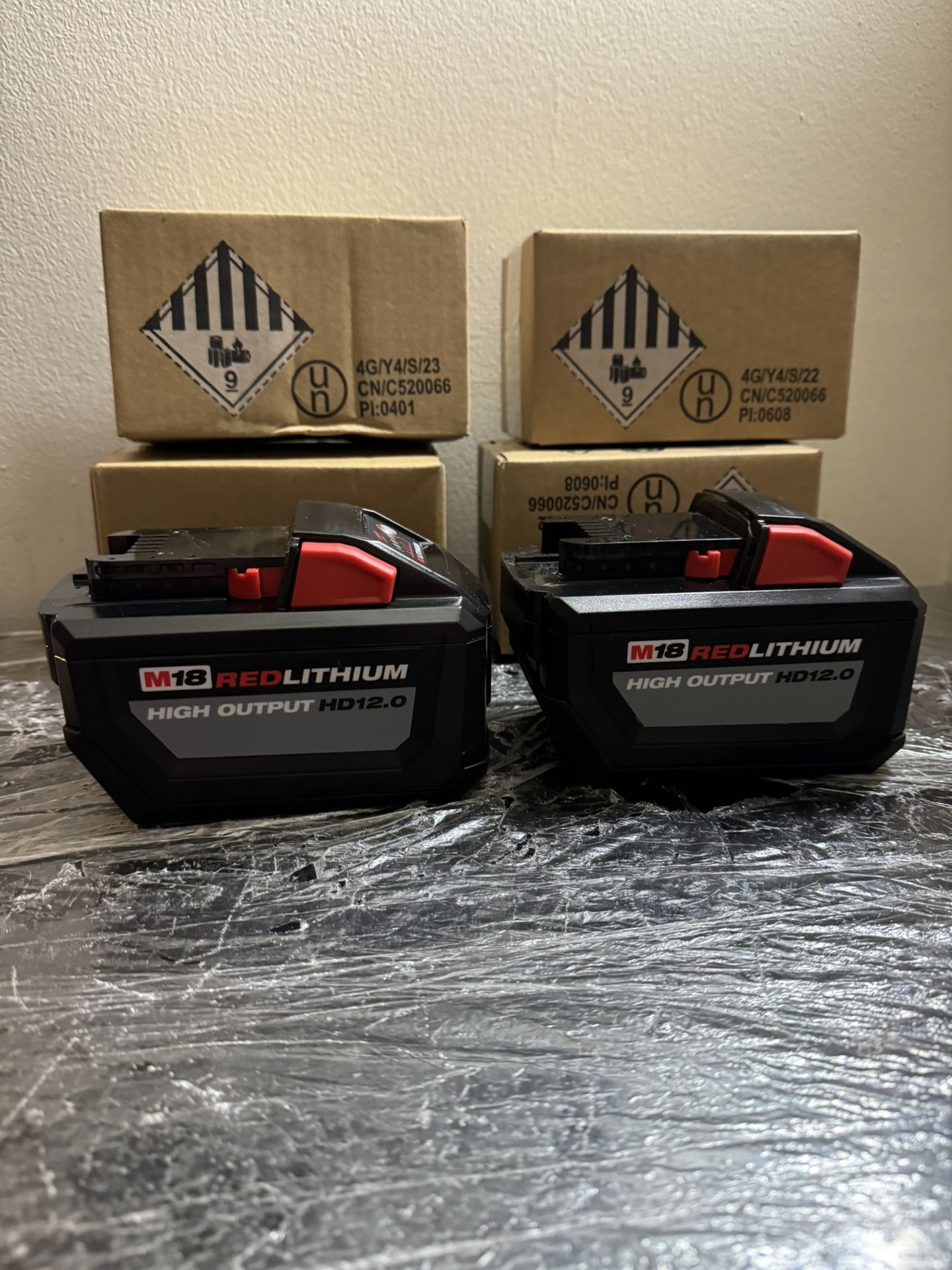 New Milwaukee M18 High Output HD 12 hr Batteries  $200 EACH