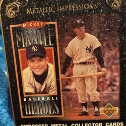 1995 Upper Deck Metallic impressions Mantle Set Trade Piece