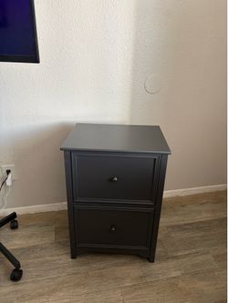 2 drawer Dark charcoal file cabinet