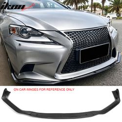 Fits 2014-2016 Lexus IS F Sport Sedan IKON 2 Front Bumper Lip Carbon Fiber Print 3PC