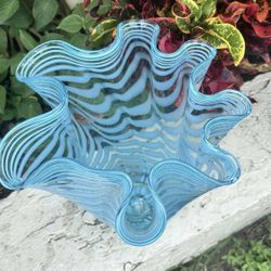 Vintage Makora Krosno Glass Vase Hand Blown
