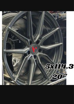 20s ready to transform your ride! 🛞🔥 ​⚡ Size: 20" 💥 Bolt Pattern: 5x114.3 🚗 Fits: Honda, Toyota, Nissan, Mustang, Infiniti, Lexus, Hyundai & more!