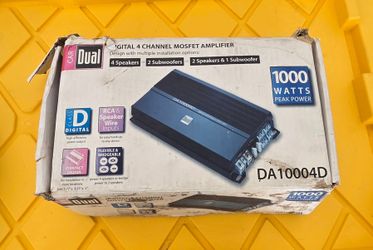 Dual DA10004D 1000W 4-Channel Class D Digital Car Audio Amplifier Open Box
