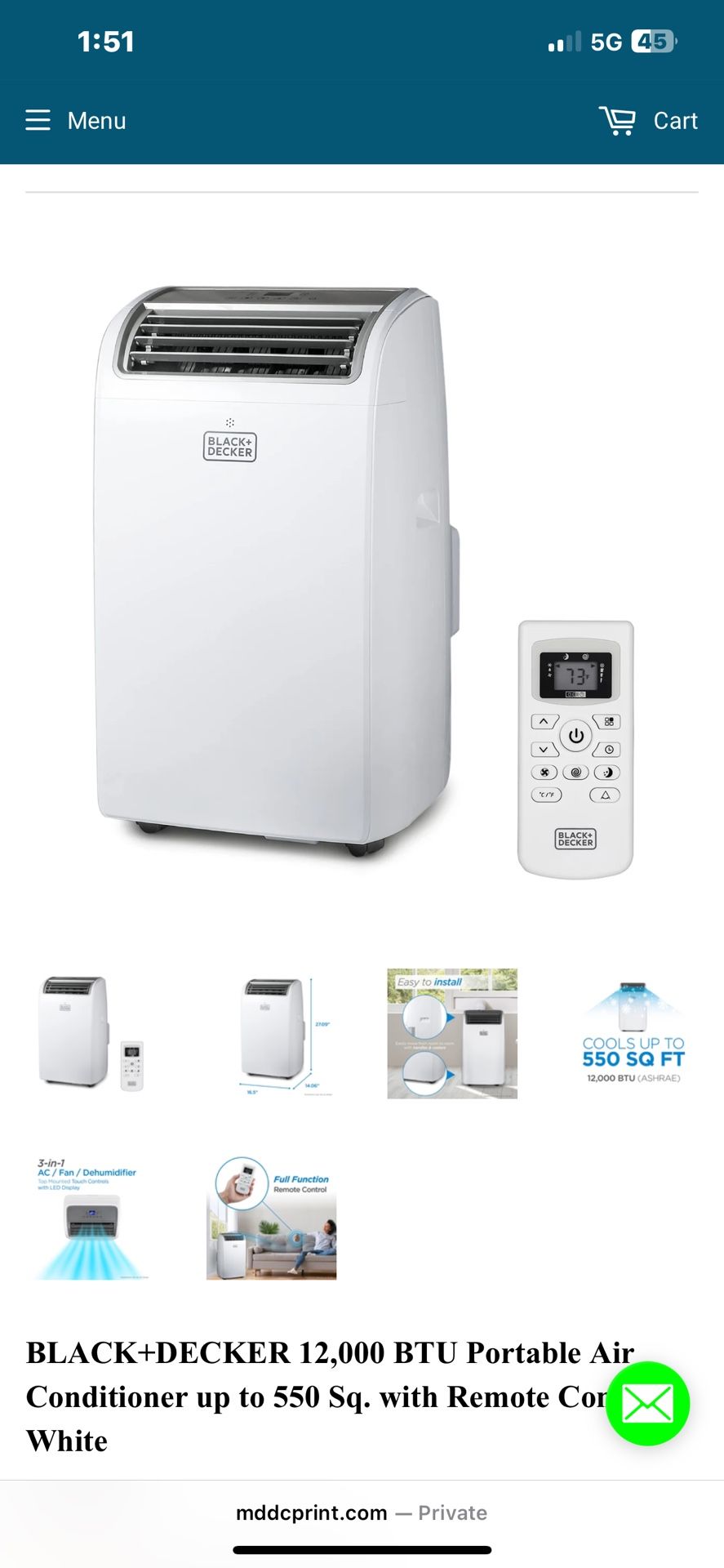 Black & Decker standing AC unit