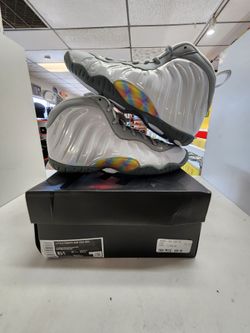 Nike air foamposite "one light smoke grey" size:6.5y