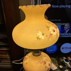 Antique Lamp Works Great Glass Shades