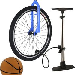 Bike Pump Ergonomic Portable High Pressure Floor Bicycle Pump with Gauge - NEW 