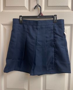 Brand new Girls navy blue side ruffle skirt size 14 Kids