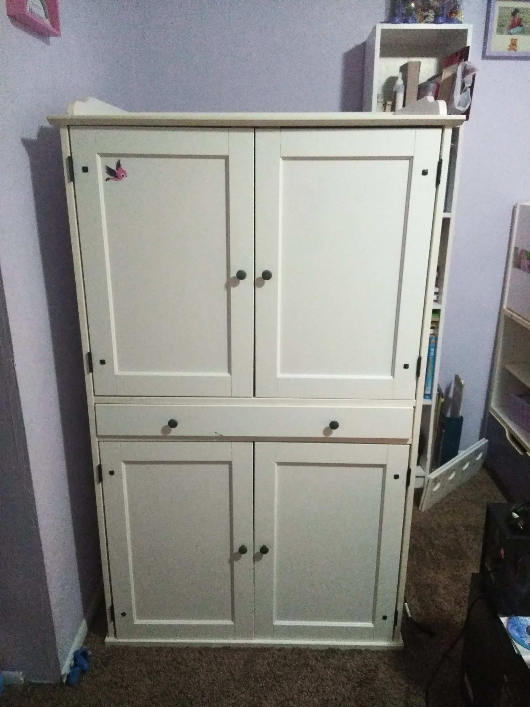 Ikea White Computer Armoire