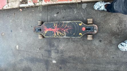 38-inch 38" Drop-Through Longboard Cruiser by Madd Gear featuring a "Tree of Life" graphic