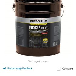 ROCPrime Universal Alkyd Primer 340, Gray, Flat, 5 Gallon