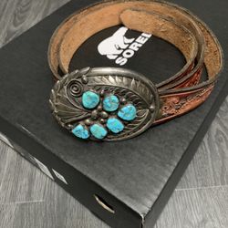 Navajo,  Darlene, Dicky & Charles Turquoise Silver, Belt